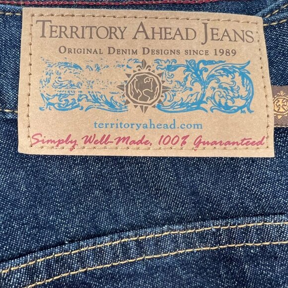 The Territory Ahead Denim Blue Jeans Size 34X34 Straight Leg - Picture 4 of 6